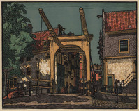 KG 16018
<br/>
Ophaalbrug over een gracht, Amsterdam
<br/>
<em>Wouters Wilhelmus Hendrikus Marie ('Wilm') (1887-1957)</em>